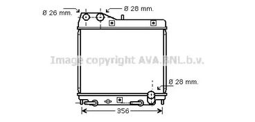 Радиатор охлаждения двигателя AVA QUALITY COOLING HD2161