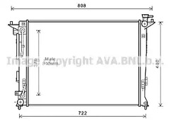 Радиатор системы охлаждения акпп AVA QUALITY COOLING HY2283
