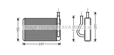 Теплообменник отопление салона AVA QUALITY COOLING HY6089
