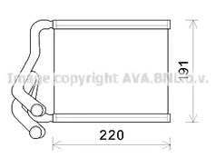 Теплообменник отопление салона AVA QUALITY COOLING HY6380
