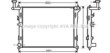 Радиатор охлаждения двигателя AVA QUALITY COOLING HYA2179