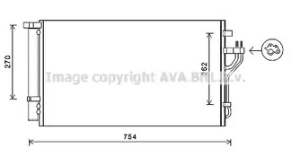 Конденсатор кондиционера AVA QUALITY COOLING HYA5279D