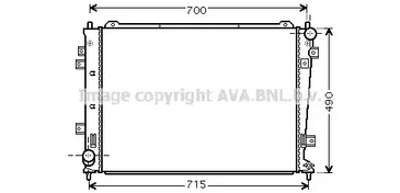 Радиатор охлаждение двигателя AVA QUALITY COOLING KA2162