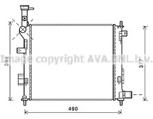 Радиатор охлаждение двигателя AVA QUALITY COOLING KA2189