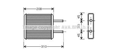 Теплообменник отопления салона AVA QUALITY COOLING KA6043