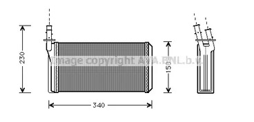 Теплообменник отопления салона AVA QUALITY COOLING LC6074