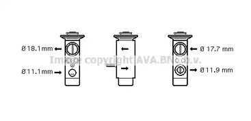 Расширительный клапан кондиционера AVA QUALITY COOLING MS1124