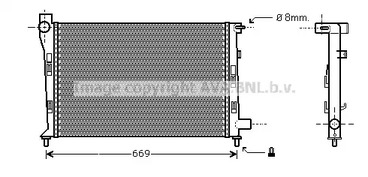 Радиатор охлаждения двигателя AVA QUALITY COOLING MS2281