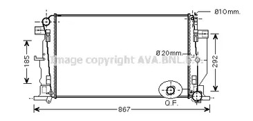 Радиатор охлаждения двигателя AVA QUALITY COOLING MS2444