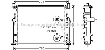 Радиатор охлаждения двигателя AVA QUALITY COOLING MS2458