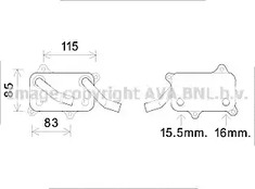 Радиатор масляный AVA QUALITY COOLING MS3555
