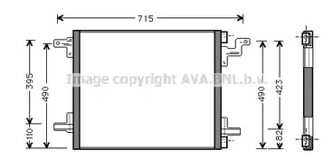 Конденсатор кондиционера AVA QUALITY COOLING MS5270