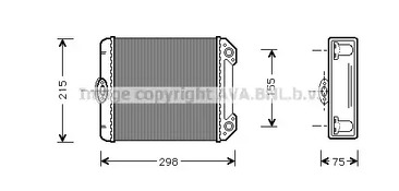 Теплообменник отопление салона AVA QUALITY COOLING MS6172