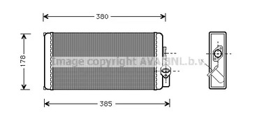 Теплообменник отопление салона AVA QUALITY COOLING MS6188