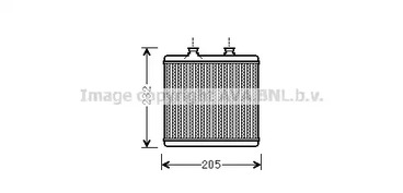 Теплообменник отопление салона AVA QUALITY COOLING MS6472