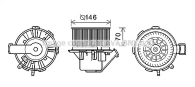Вентилятор салона AVA QUALITY COOLING MS8647