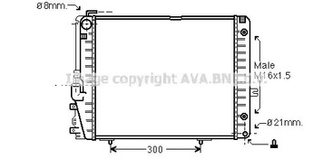 Радиатор охлаждение двигателя AVA QUALITY COOLING MSA2072