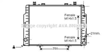 Радиатор охлаждения двигателя AVA QUALITY COOLING MSA2131