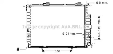Радиатор охлаждения двигателя AVA QUALITY COOLING MSA2228