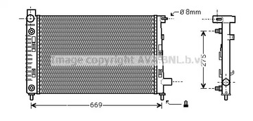 Радиатор охлаждения двигателя AVA QUALITY COOLING MSA2282