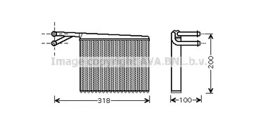 Теплообменник отопления салона AVA QUALITY COOLING MSA6372