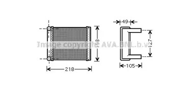 Теплообменник отопление салона AVA QUALITY COOLING MSA6385