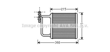 Теплообменник отопление салона AVA QUALITY COOLING MSA6470