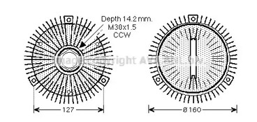 Вискомуфта вентилятора AVA QUALITY COOLING MSC407