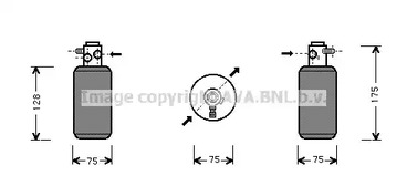 Осушитель кондиционера mb sprinter 2-t c бортовой платформой/ходовая часть 901 902 208 d/210 d/212 d 95-06 sprinter 2-t автобус AVA QUALITY COOLING MSD050