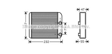 Теплообменник отопления салона AVA QUALITY COOLING MT6186