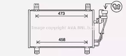 Радиатор кондиционера AVA QUALITY COOLING MZ5283D