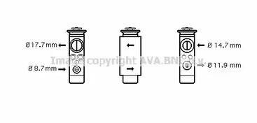 Расширительный клапан кондиционера AVA QUALITY COOLING OL1412