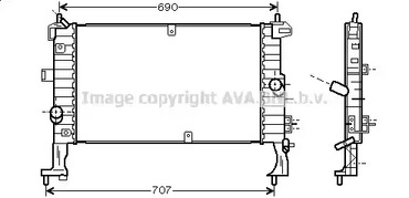 Радиатор охлаждения двигателя AVA QUALITY COOLING OL2346