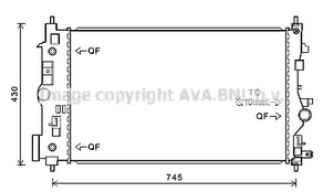 Радиатор охлаждения двигателя AVA QUALITY COOLING OL2546