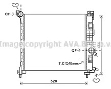 Радиатор охлаждения двс AVA QUALITY COOLING OL2562