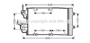 Конденсатор кондиционера AVA QUALITY COOLING OL5454D