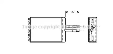 Теплообменник отопление салона AVA QUALITY COOLING OL6216