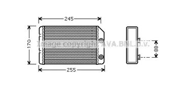 Теплообменник отопление салона AVA QUALITY COOLING OL6315