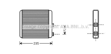 Теплообменник отопления салона AVA QUALITY COOLING OL6321