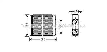 Теплообменник отопление салона AVA QUALITY COOLING OL6403
