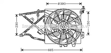 Вентилятор охлаждения двигателя AVA QUALITY COOLING OL7505