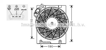 Вентилятор охлаждение двигателя AVA QUALITY COOLING OL7508