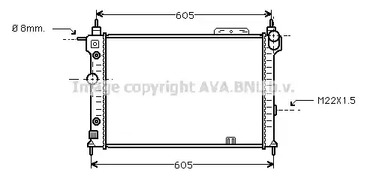 Радиатор охлаждения двигателя AVA QUALITY COOLING OLA2029