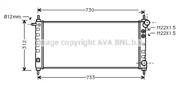Радиатор охлаждения двигателя AVA QUALITY COOLING OLA2263