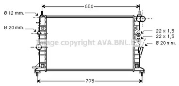 Радиатор охлаждения двигателя AVA QUALITY COOLING OLA2359
