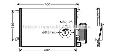 Конденсатор кондиционера AVA QUALITY COOLING OLA5333D