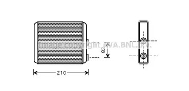Теплообменник отопление салона AVA QUALITY COOLING OLA6353