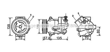 Компрессор кондиционера AVA QUALITY COOLING OLAK496