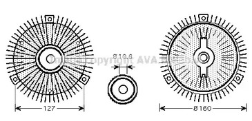 Сцепление вентилятора радиатора AVA QUALITY COOLING OLC553