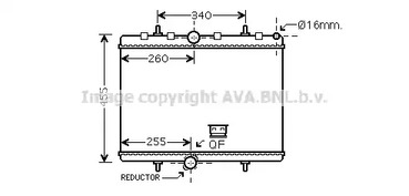 Радиатор охлаждения двигателя AVA QUALITY COOLING PE2314